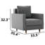 Fauteuil large 33,46 po Ruberta