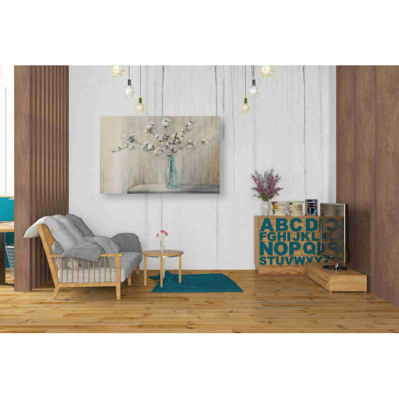 « coton bouquet », impression sur toile tendue, H 26 po x l 40 po