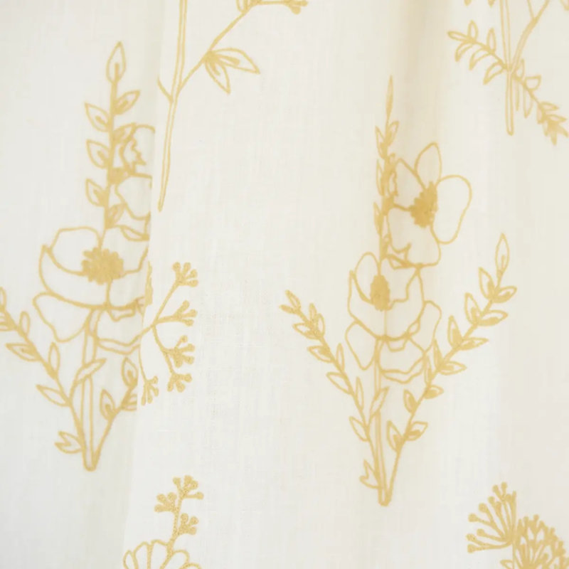 Lisbeth Embroidery Fabric, Yellow