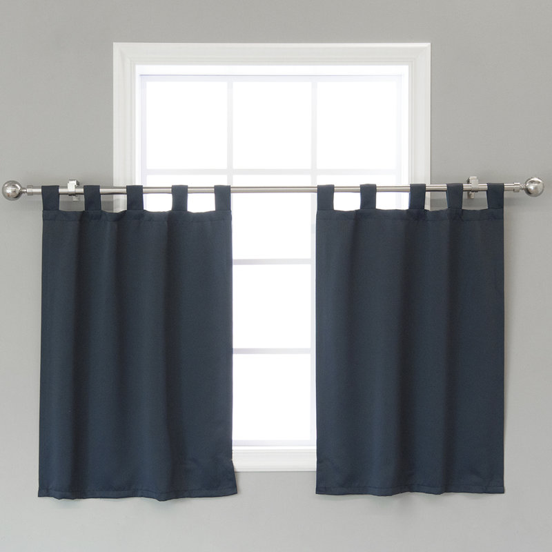 Cantonnière sur mesure 29 po Portersville, Bleu marine