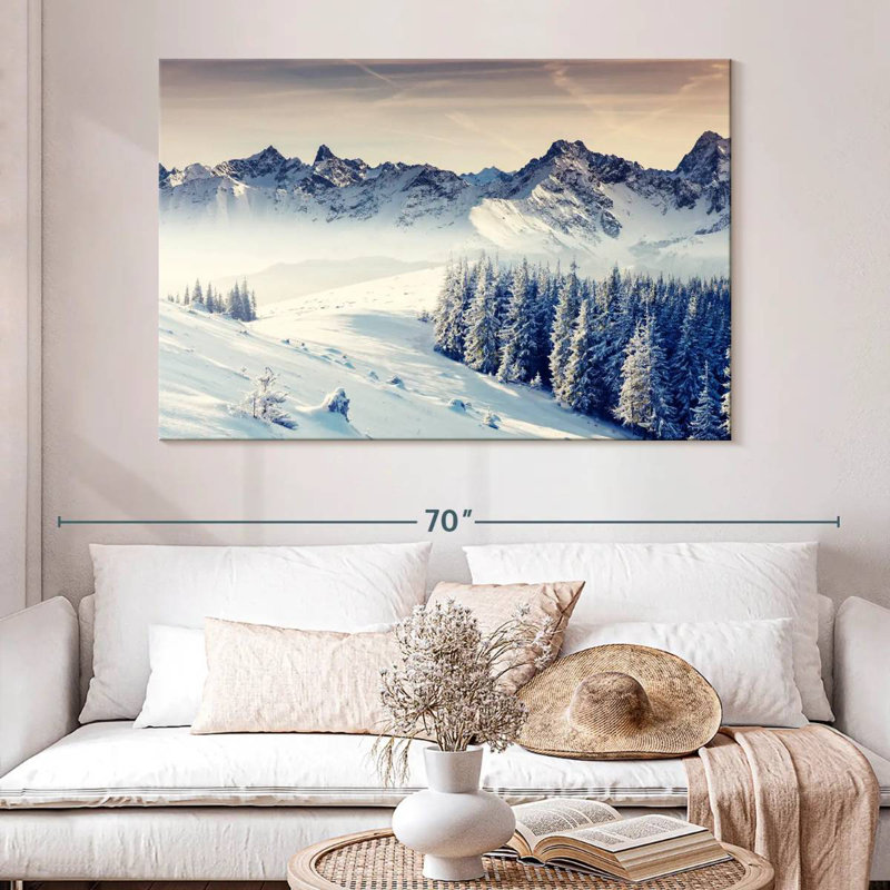 Alvord Winter Snowy Mountains, H 34 po x l 51 po