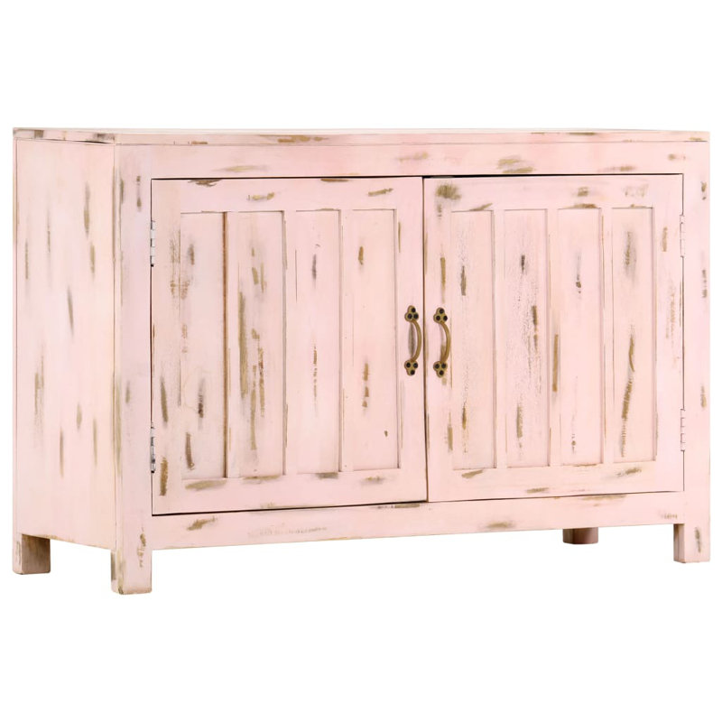 Gallaway 110cm Solid Wood Sideboard, Light Pink