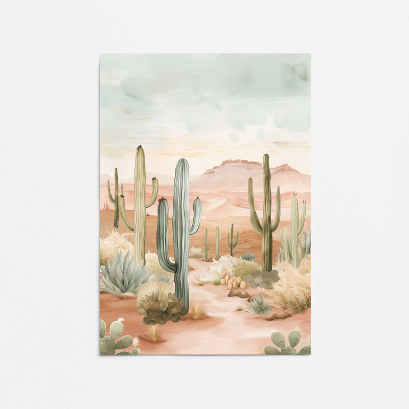 Cactus Waltz II, Sans cadre, papier, H 16 po x l 12 po