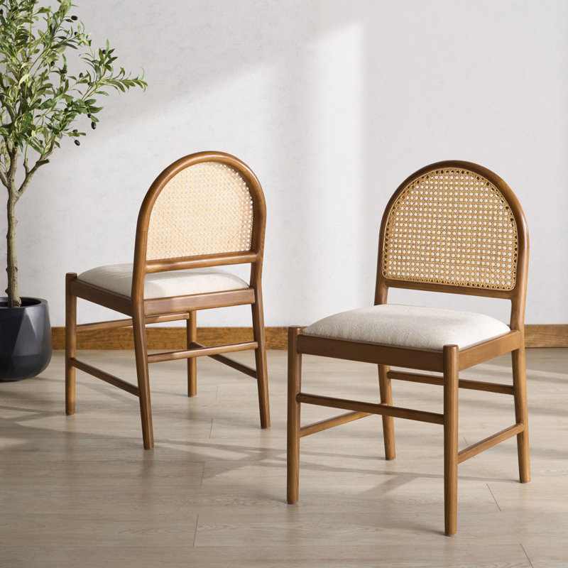 Ottavia Dining Chair, Natural, Medium Oak Boucle