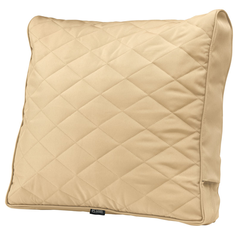 Montlake Outdoor Loveseat Back Cushion, Chamomile, 4" H x 25" W x 22" D