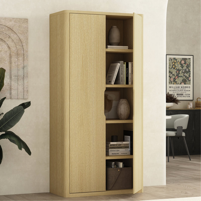 Rivington 38" Bookcase Cabinet, Oak