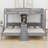 Multi-Functional Wood Bunk Bed with Desk, Storage Shelves, Reading Lamp-892615661