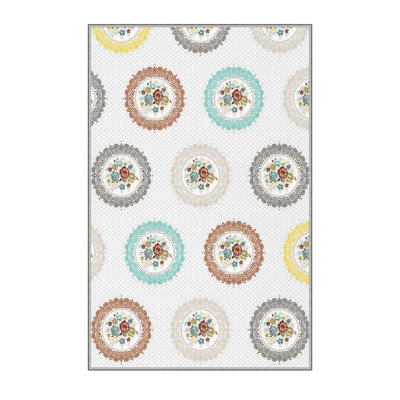 Soft Hall Carpet (2.6 x 4.9 ft), 100% Polyester, 0.3 in Pile Height | Antibacterial, Non-Slip Underside, 650 g/m² | Machine Washable, 3D Digital Print | Perfect for Living Room, Entryway & Bedroom Décor