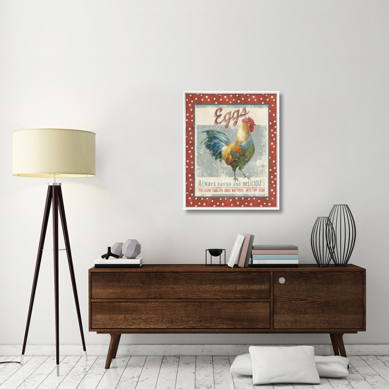 «Farm Nostalgia X» par Danhui Nai, art mural sur toile, Cadre blanc, H 20 po x l 16 po x P 0,75 po