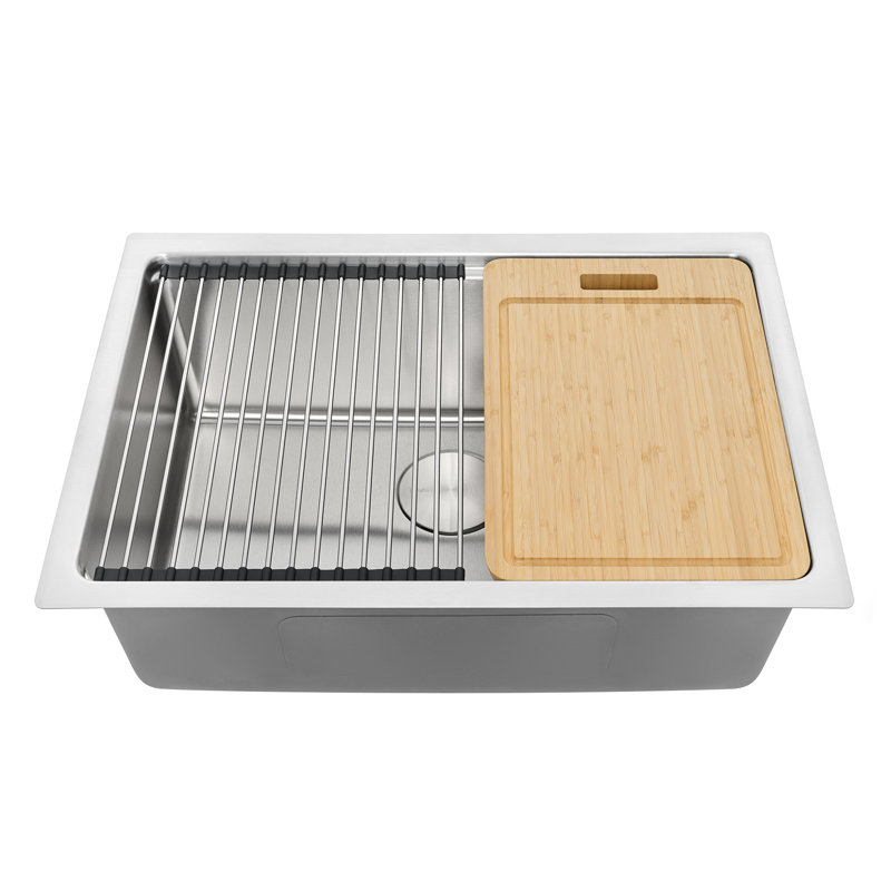 Évier de cuisine encastré en acier inoxydable calibre 16 Ruvati