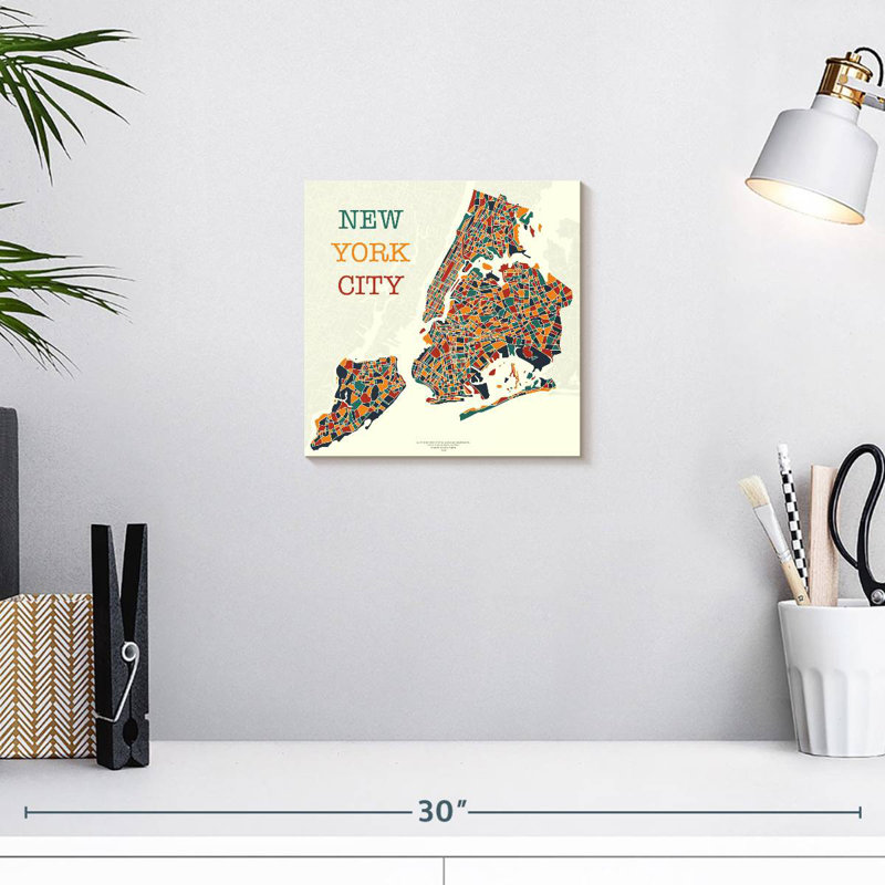 Carte de Aliaz, New York, H 10 po x l 10 po