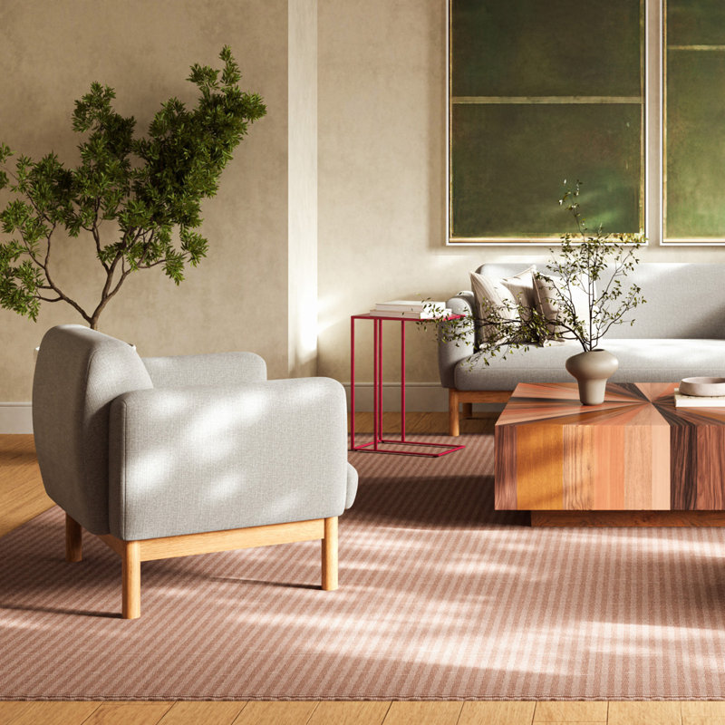 Tulum Armchair, Metro Gray Linen Blend