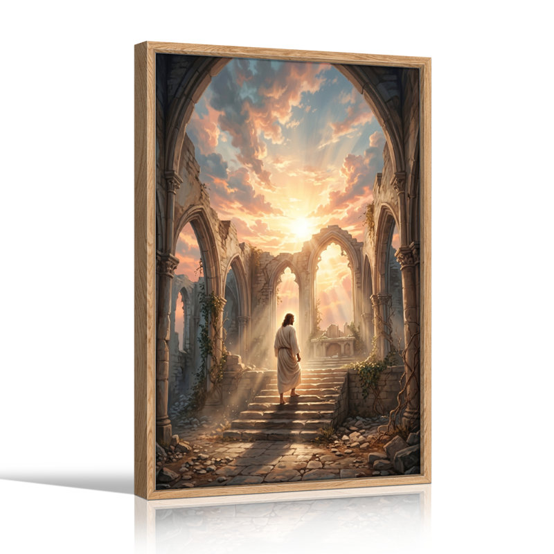 Sunlit Ruins, reproduction d'art sur toile, ensemble de 1, Natural, 48"H x 32"W