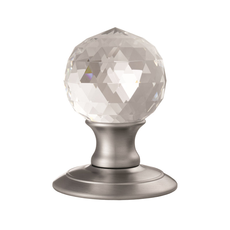 Double Dummy Door Knob, Satin Chrome
