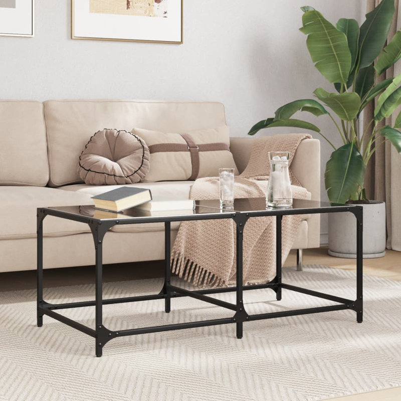 Alaitz Coffee Table, Black, 40cm H x 98.5cm L x 50cm W