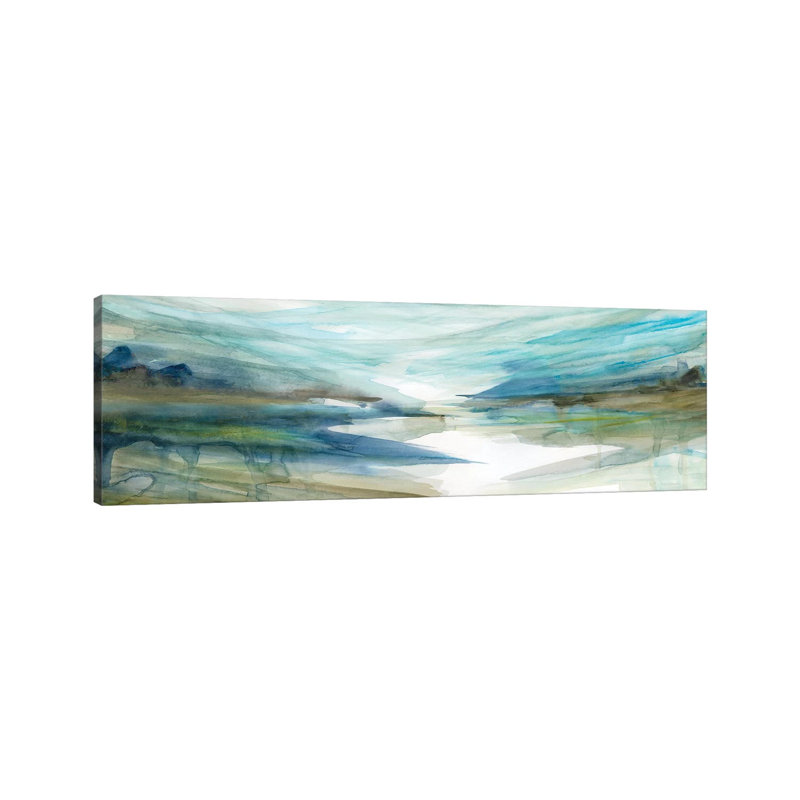 Spring Reflection II by Carol Robinson - Wrapped Canvas Painting, 30.48 cm H x 91.44 cm W x 1.91 cm D