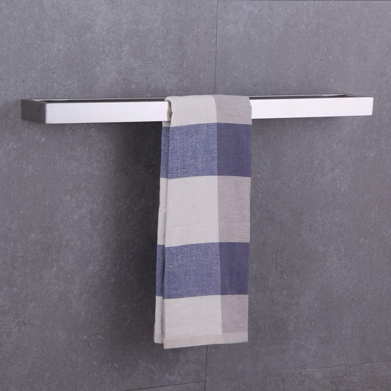 Porte-serviettes en acier inoxydable de 24 pouces, fixation murale antirouille pour salle de bain, Argent argent
