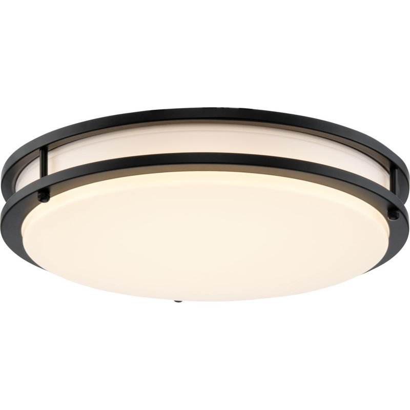 Plafonnier encastré 5 lumières, H 2,83 po x l 14 po x P 14 po, Noir mat