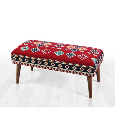 Parmele 35.8" Wide Rectangle Geometric Standard Ottoman by East Urban Home