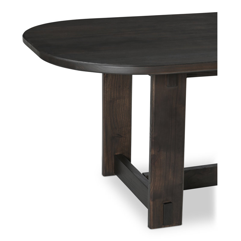 Glenn Oval Dining Table Dark Brown
