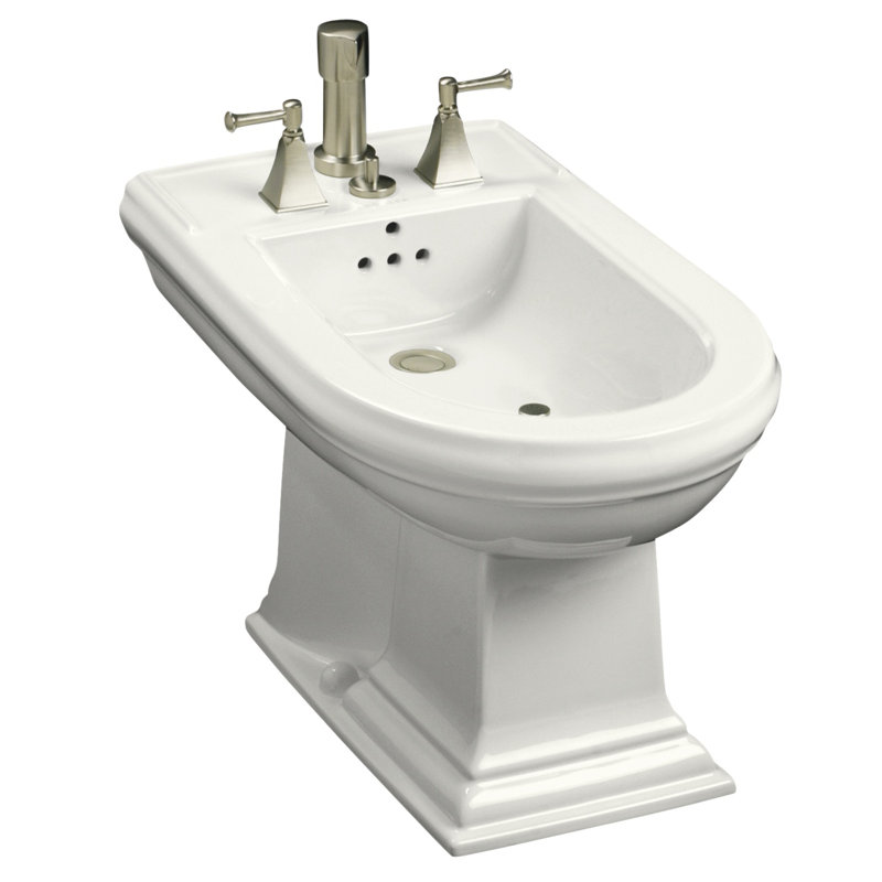 Memoirs® Vertical Spray Bidet with 4 Faucet Holes, White