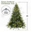 Arbre de Noël artificiel illuminé 6 pi avec 400 lumières incandescentes blanc chaud, embouts 1931, pin articulé PE + PVC avec branches à mémoire de forme partielle-993937343