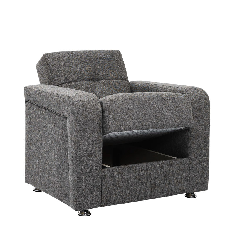 Fauteuil rembourré convertible avec rangement