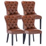 DY-TN1296S-LN-CREAM 20.3'' H Tufted Faux Leather Upholstered Side Chair