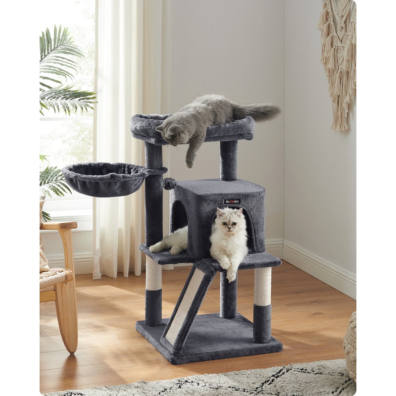 96cm H Cat Tree, Smoky Grey
