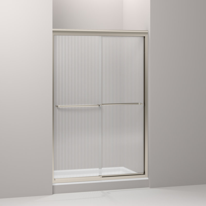 Porte de douche bypass 47,63" x 70,31" avec technologie de® cleancoat Fluence, Bronze brossé anodisé
