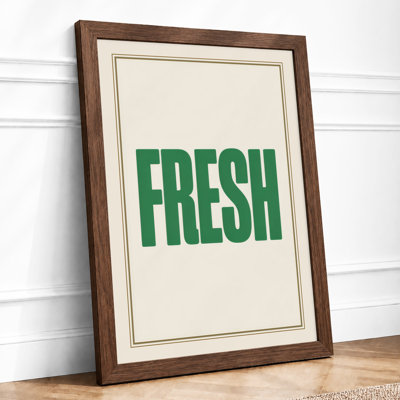 Fresh Typography - Framed Print