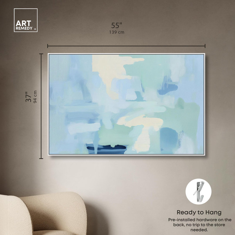 «Morning Mist I», reproduction d'art sur toile par Art Remedy, H 30 po x l 20 po, Structure noire