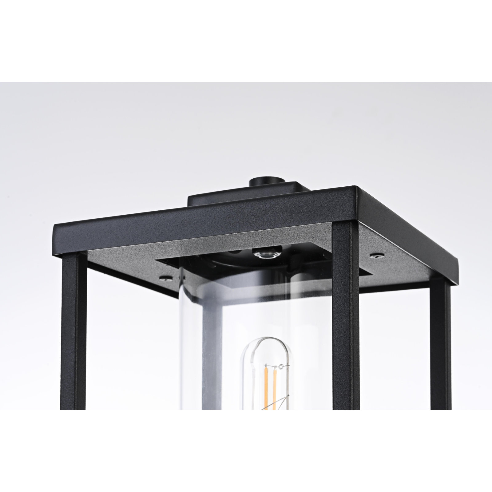 6" Iron Outdoor Post Lantern Head