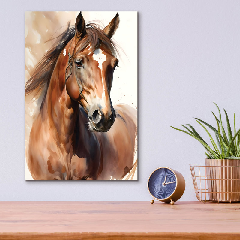 «Horse 1» par Petals Prints Design, H 16 po x l 12 po x P 0,13 po