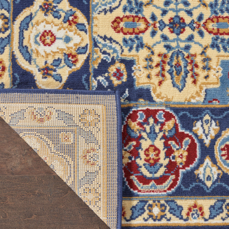 Tapis brun / bleu Chattahoochee, Rectangle 7 pi 10 po x 9 pi 10 po