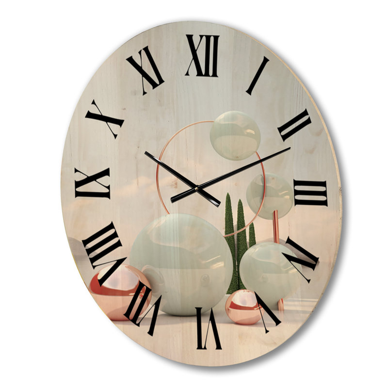 Horloge murale en bois blanc, Grand