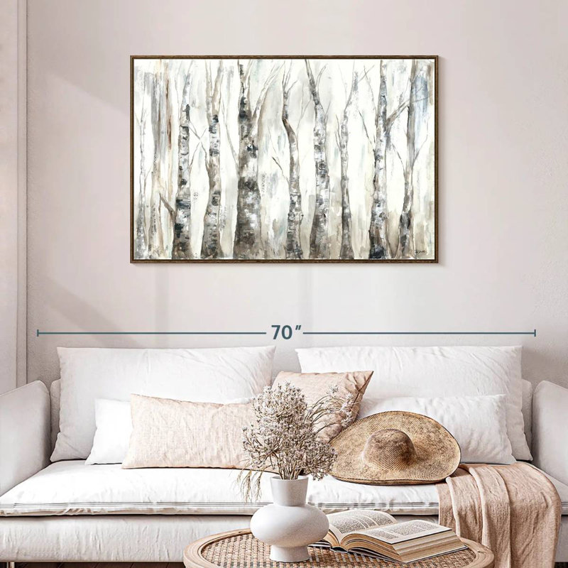 Winter Aspen Trunks - neutre, Cadre flottant noyer, 43 po x 29 po