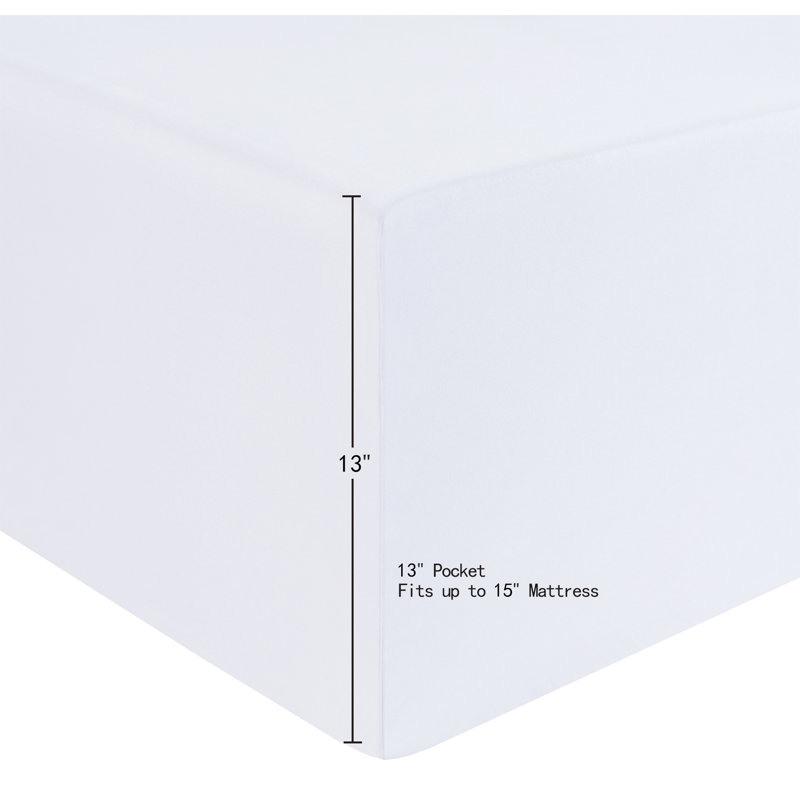 Videri Home Super Soft Sheet Set, White, King Sheet Set + Fitted Sheet + 2 Pillowcases