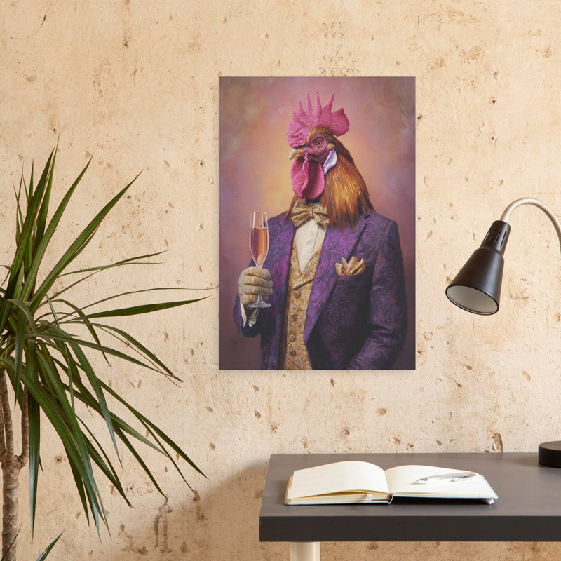 Art contemporain, oiseau contemporain, H 24 po x l 16 po