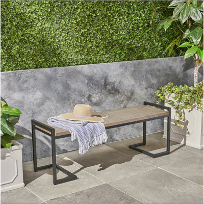 Banc industriel en bois et métal Hopkins