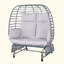 Balancelle pour 2 personnes avec structure et coussin à bascule