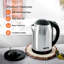 Geepas 1.8L Electric Kettle 4 Slice Toaster & 20L Microwave Kitchen Set- 1500W Jug Kettle, 1500W Toaster, 700W Solo Microwave, Black