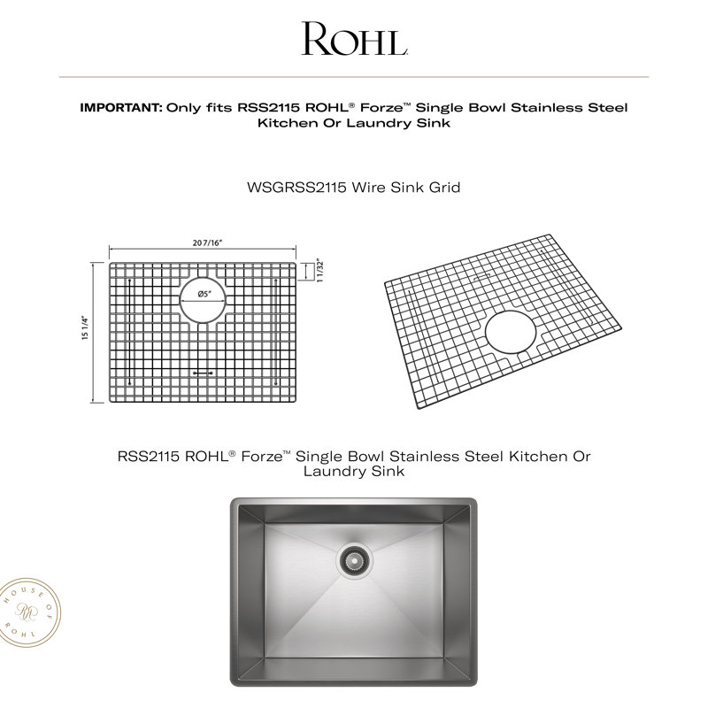Forze™ Wire Sink Grid for RSS2115 Kitchen or Laundry Sink