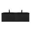 Meuble-lavabo mural double 59 po avec plateau en acrylique Breesford