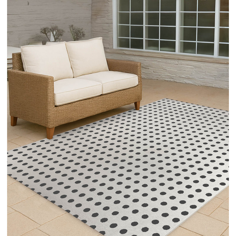 Tapis d'extérieur à pois antidérapant, Rectangulaire 3 pi x 5 pi