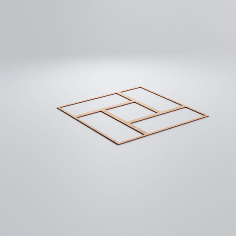 Panneaux muraux décoratifs en bois Sheffield, Aulne, H 11 3/8 po x l 11 3/8 po x P 3/8 po