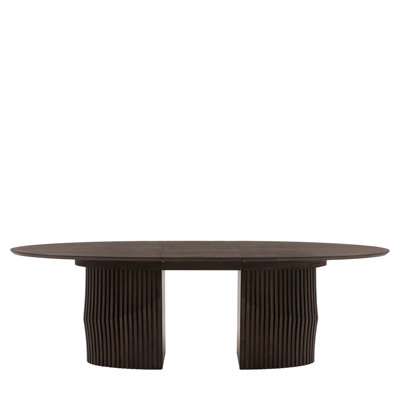 Extendable Oak Solid Wood Base Dining Table