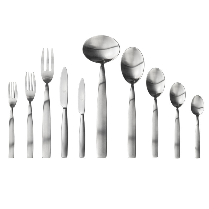 Mediterranea 45 - Piece Stainless Steel Flatware Set - Service for 6, Ice