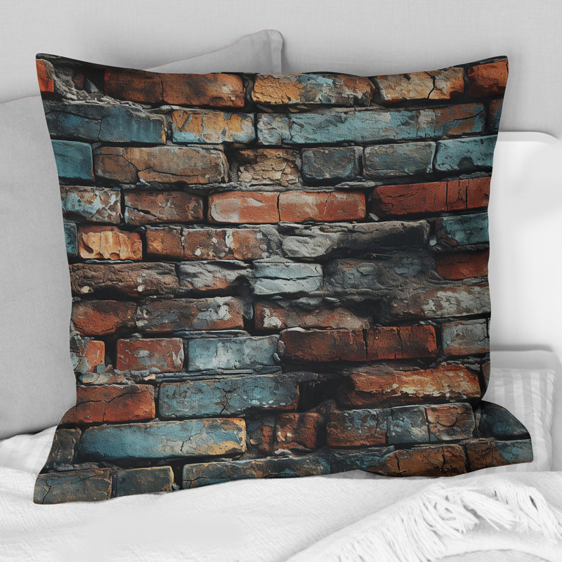 Abstract Throw Pillow, 18"H x 18"W
