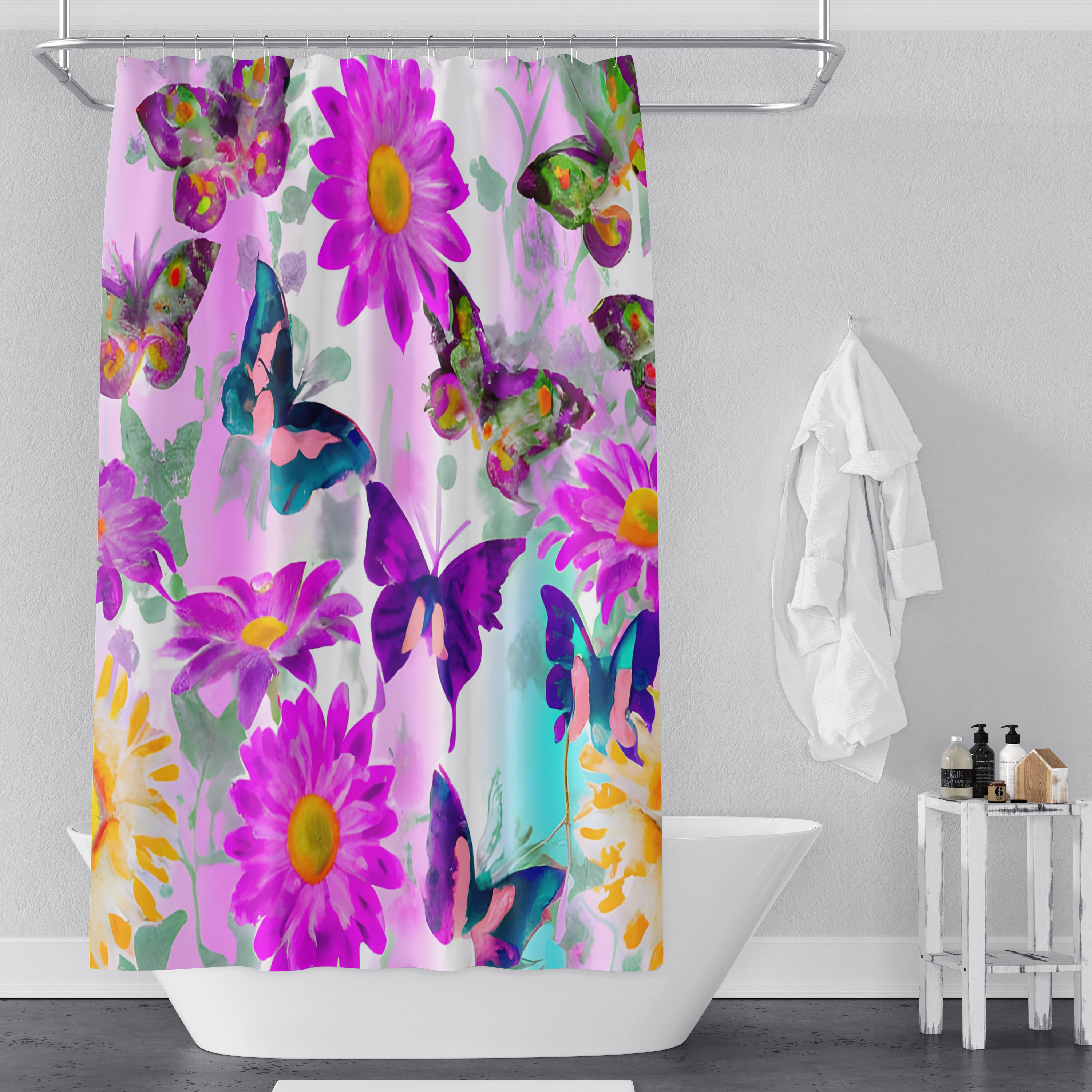 East Urban Home Culverson Floral Shower Curtain Wayfair